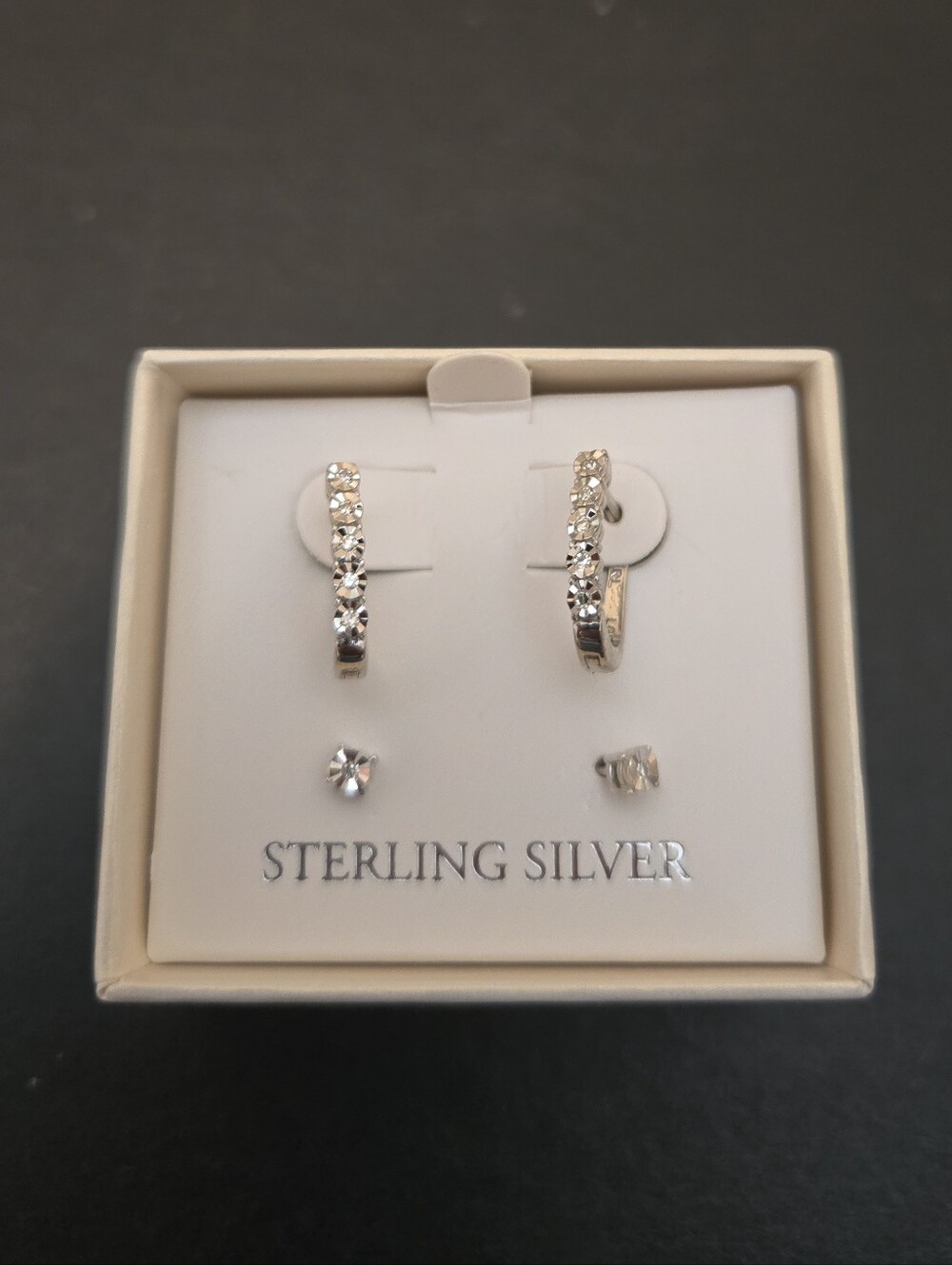 Belk & Co.1/10 ct. Lab Grown Diamond Sterling Silver Hoop Earrings And Studs